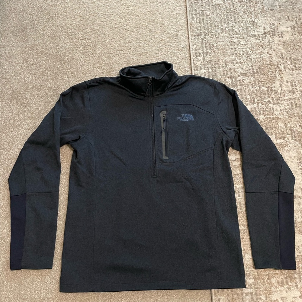 The North Face Men's Navy Blue half zip jacket